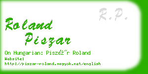 roland piszar business card